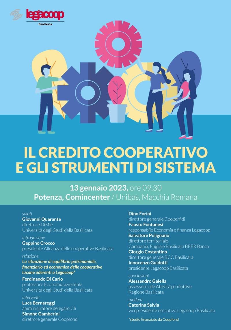 “In uno scenario frastagliato e volatile le BCC sono protagoniste di un sistema economico e finanziario in cui il dialogo fra parti è fondamentale, per creare un fronte comune”<a href="/GiorgioCostant8/">Giorgio Costantino</a> <a href="/LegacoopBas/">Legacoop Basilicata</a> <a href="/LegacoopN/">Legacoop Nazionale</a> <a href="/gruppoiccrea/">Gruppo BCC Iccrea</a> <a href="/FedercasseBCC/">Federcasse - BCC</a>