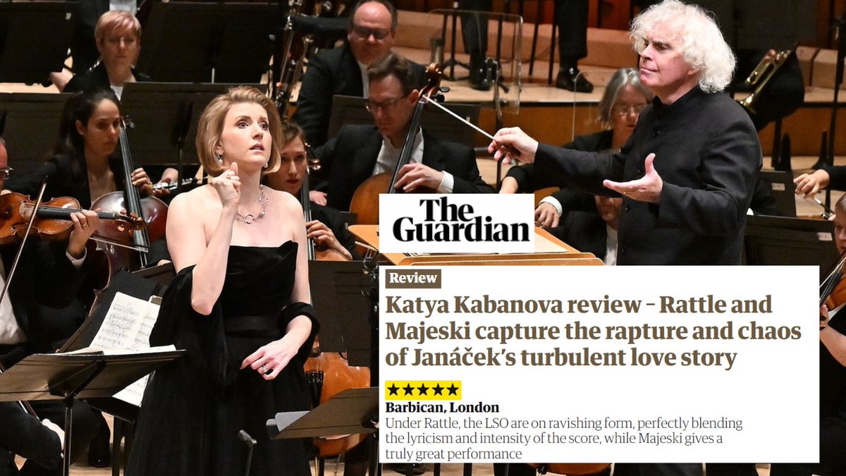 londonsymphony's tweet photo. Our first concert of 2023 was Janáček’s opera of loneliness, love and passion – Katya Kabanova – in a concert performance with a star-studded cast. The second performance is tonight, 7pm @BarbicanCentre. 

🎟️ https://t.co/QjWLy0olTJ

@guardian review: https://t.co/E8y0iV841W https://t.co/6jnJi86y2B