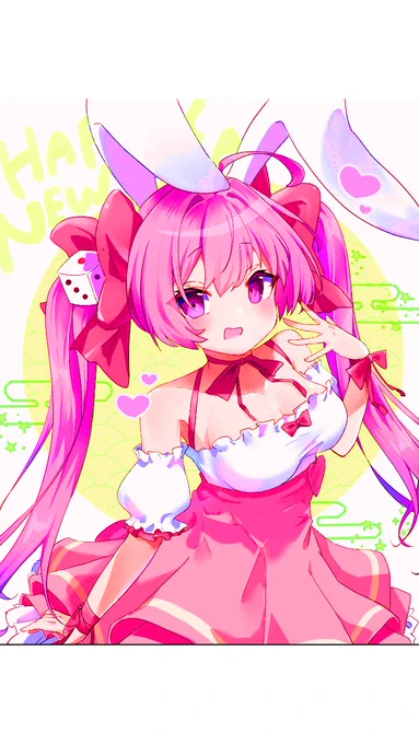 #彩度100にすると超派手 これはこれでかわいい(自画自賛