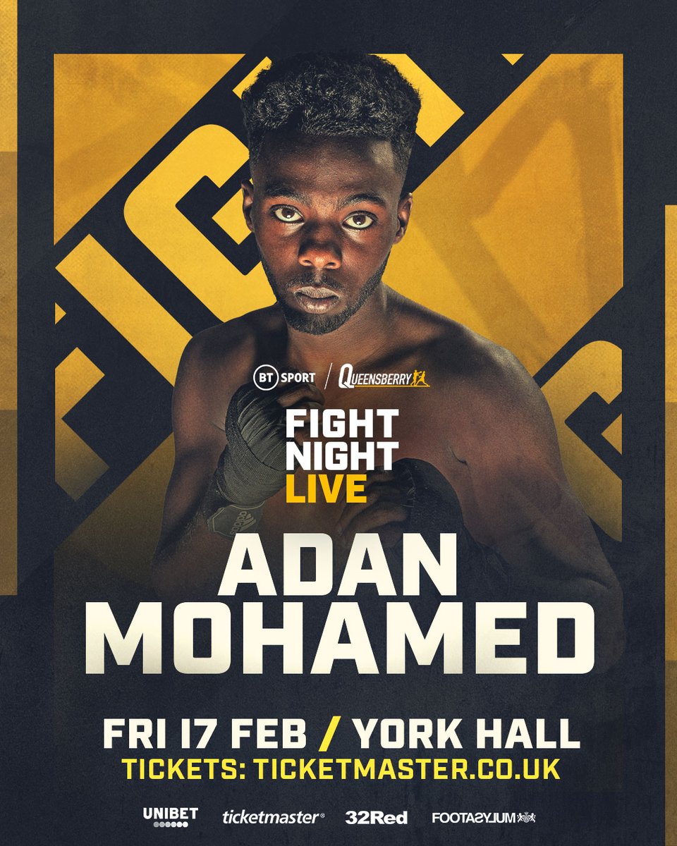 Return to York Hall <a href="/AloysTheAnimal/">ALOYS THE GREAT</a>, <a href="/CarlFail/">Carl Fail</a> and <a href="/Adan_Mohamed365/">Adan Mohamed</a>  

#AdeleyeBezus | 17 Febuary | 🎟 via bit.ly/AdeleyeBezus