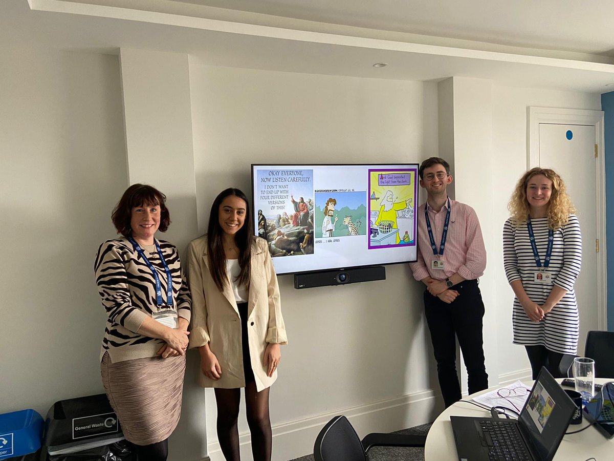 catholicinterns's tweet photo. It was fascinating to discuss the development of scripture with Fleur Dorrell from the @biblesociety before Christmas. We learned lots about how to contextualise divine revelation, and how we can engage with scripture at both the personal and philosophical level. Thanks Fleur! https://t.co/JgU4ZrPXs7