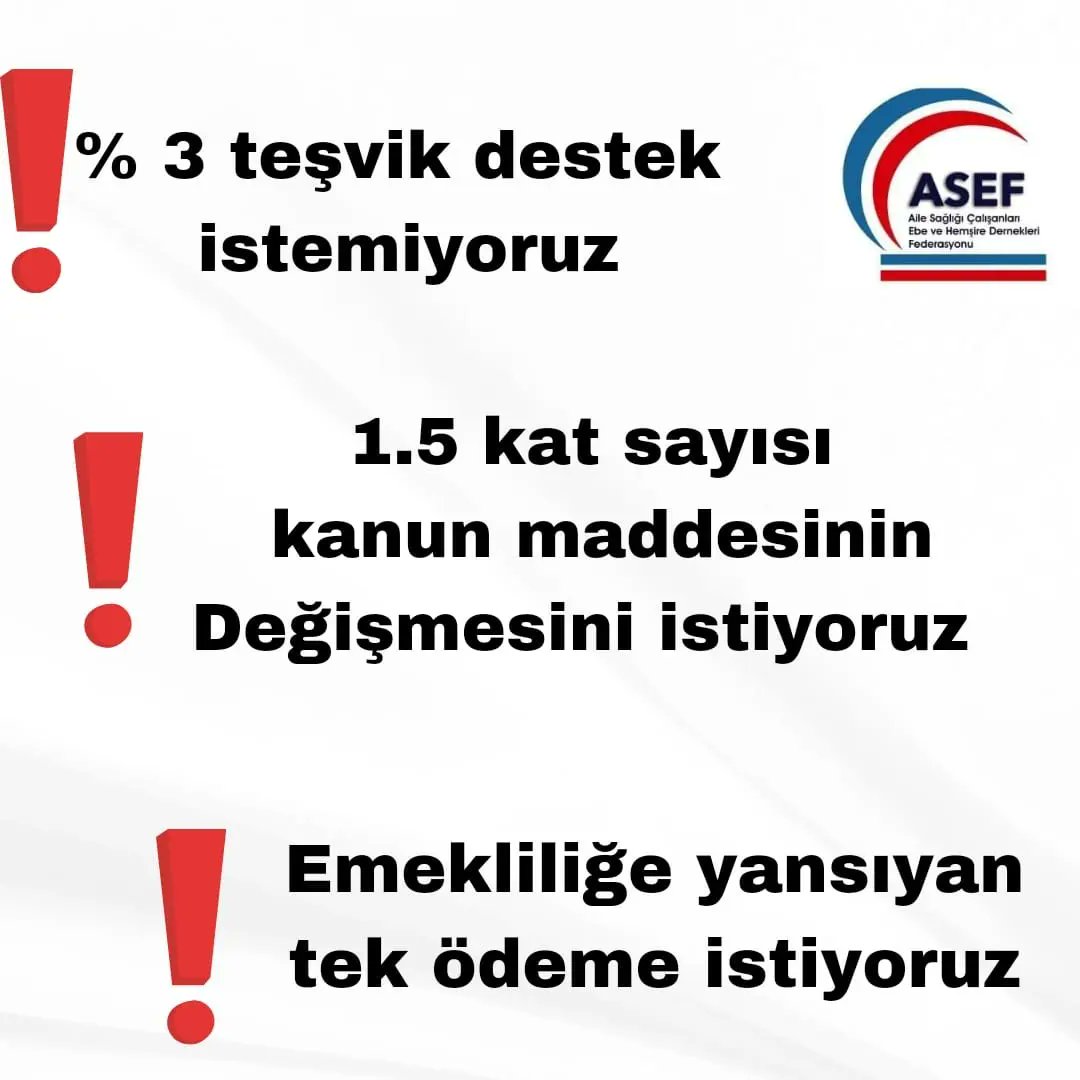 Asef Tasef (@asef_tasef) on Twitter photo Teşvik Destek;Aile Sağlığı Çalışanlarına %3 oranında ödemesi yapılır şeklinde açıklanmıştır.
Bu açıklamanın üzerinden aylar geçmesine rağmen Ebe ve Hemşireler ne destek nede teşvik adına sözde yapılan ödemeleri %80 ni alamamıştır.<a href="/RTErdogan/">Recep Tayyip Erdoğan</a> <a href="/saglikbakanligi/">T.C. Sağlık Bakanlığı</a> <a href="/drfahrettinkoca/">Dr. Fahrettin Koca</a> Teşvik Destek;Aile Sağlığı Çalışanlarına %3 oranında ödemesi yapılır şeklinde açıklanmıştır.
Bu açıklamanın üzerinden aylar geçmesine rağmen Ebe ve Hemşireler ne destek nede teşvik adına sözde yapılan ödemeleri %80 ni alamamıştır.<a href="/RTErdogan/">Recep Tayyip Erdoğan</a> <a href="/saglikbakanligi/">T.C. Sağlık Bakanlığı</a> <a href="/drfahrettinkoca/">Dr. Fahrettin Koca</a>