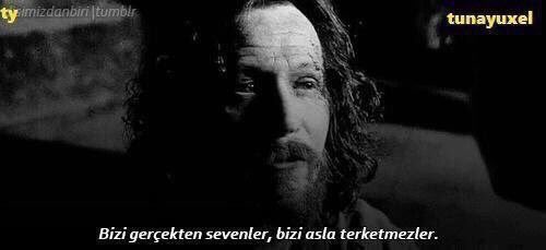"Bizi gerçekten sevenler, bizi asla terk etmezler." (Harry Potter)