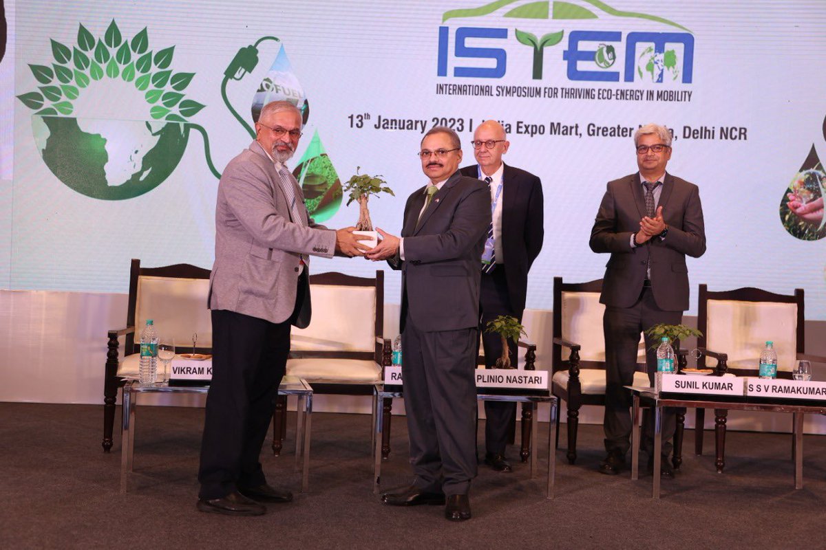 Today made a plenary presentation on “Ethanol as Sustainable Fuel” in International Symposium on Thriving Ecoenergy in Mobility” as a part of Autoexpo-2023! <a href="/RndIndianoil/">IndianOil R&D</a>