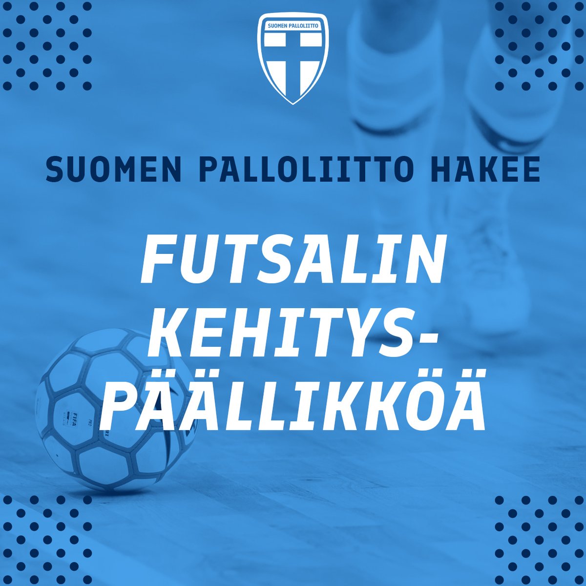 Palloliitto's tweet photo. 📢#REKRY: Haemme futsalin kehityspäällikköä!

Kehityspäällikön keskeinen tavoite on futsalin seuratoiminnan elinvoimaistaminen, lisäresursointi sekä voimassa olevan futsalstrategian tavoitteiden ja tekemisen koordinointi Palloliitossa.

Lue lisää ja hae ➡️ https://t.co/xzM8txUe6q https://t.co/MSfsVruRWm