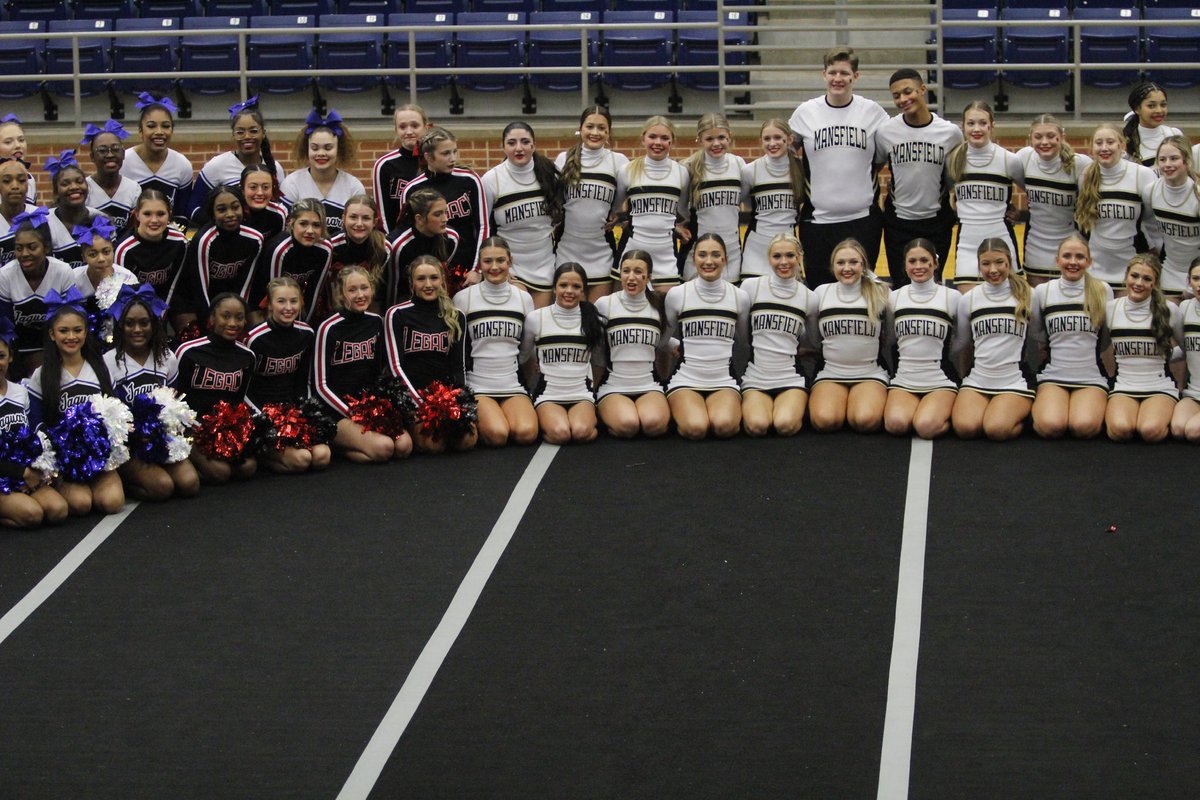 On Jan. 11 at Mansfield High School, cheerleaders showcased their UIL show before this weekend’s competition. (Kyra Langston photo)