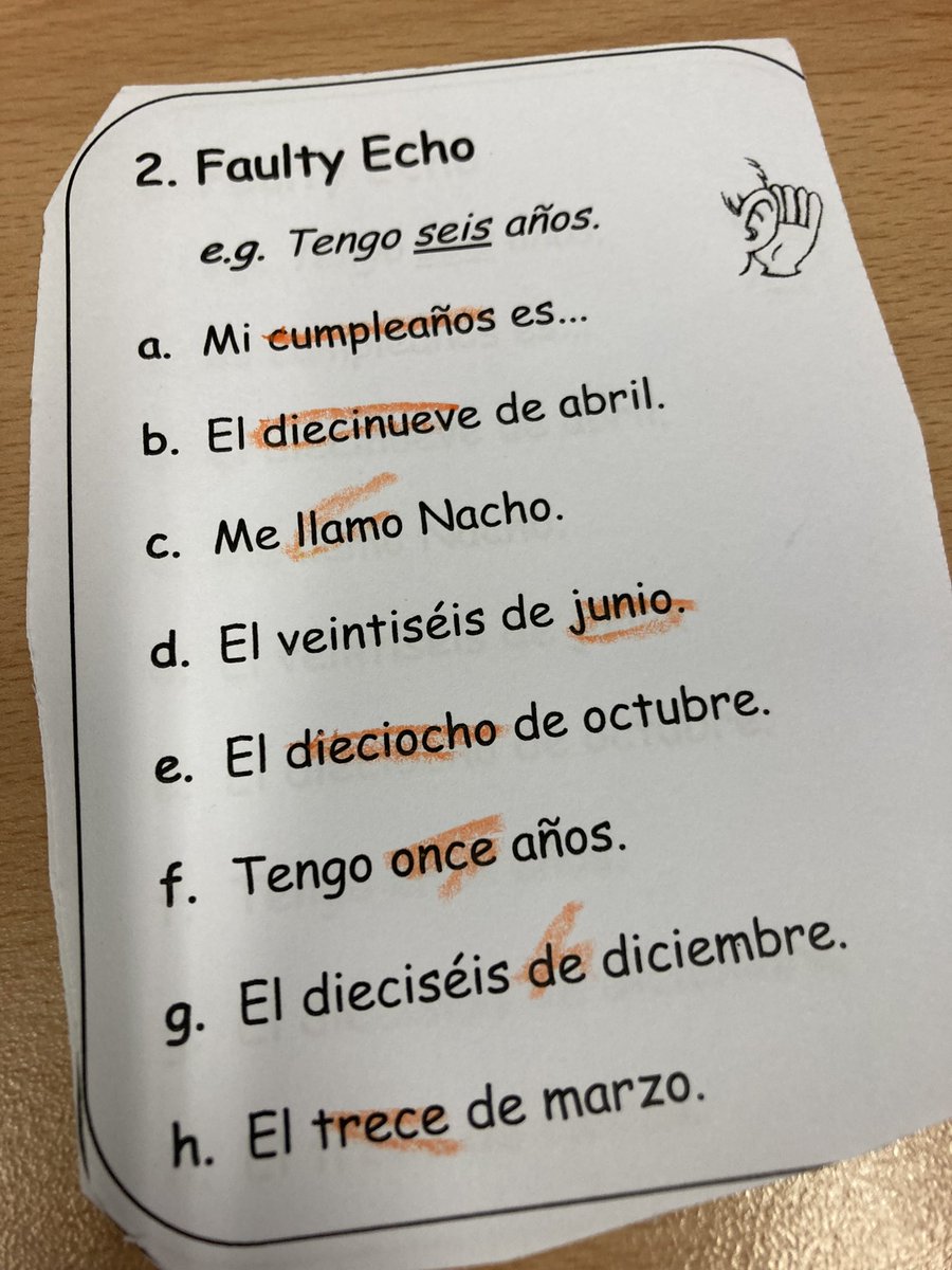 MadMFL's tweet photo. Tried out a Faulty Echo with Year 2. They embraced the challenge with huge success. They said it made them feel like Spanish Experts! @gianfrancocont9 @simograv @MrVinalesMFL @StefPianigiani #EPI  #languagegym #pepi https://t.co/YGGRu49uE0