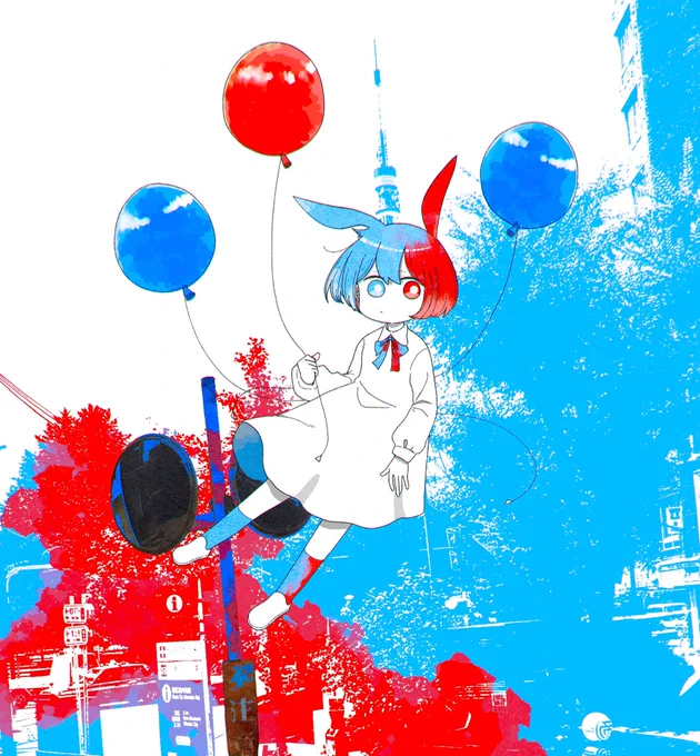 #絵を彩度100にすると超派手中々良い 