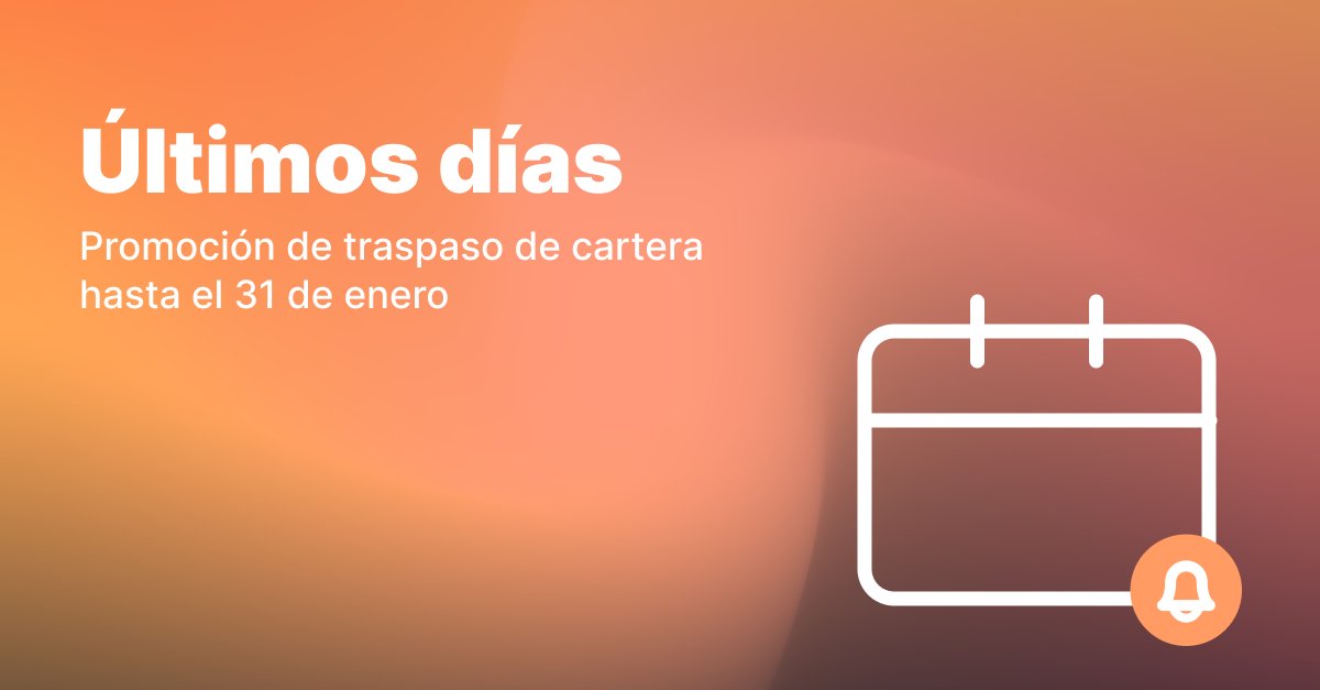 joinheytrade's tweet photo. Si traspasas tu cartera de valores a #HeyTrade antes del 31 de enero de 2023, te puedes beneficiar de una promoción limitada.
📲 Traspasa tu cartera hoy.
Saber más: https://t.co/qLPkdnvpYs
#joinheytrade #heytradeapp #fintech #inversion #trading https://t.co/qNLVYMUidy