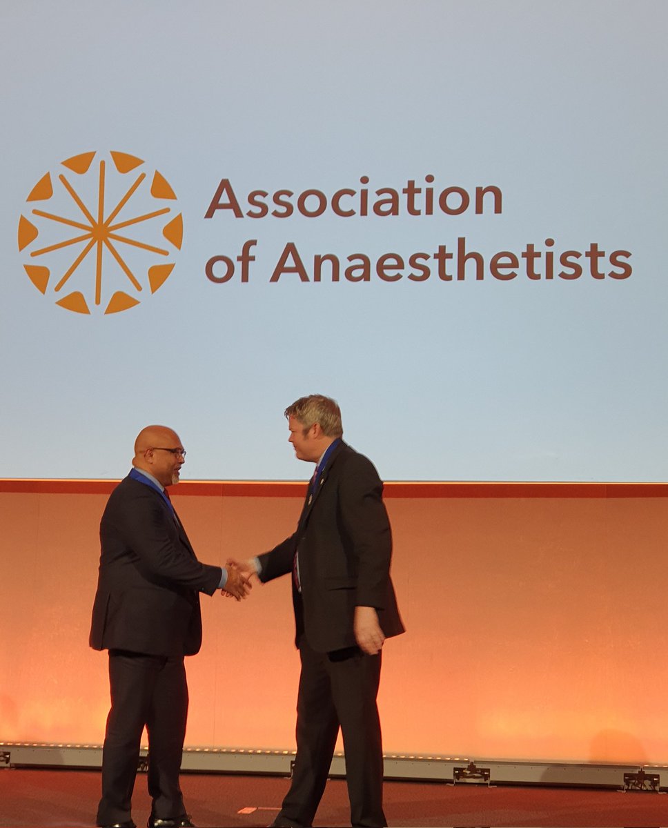Watching Dr Kumar Panikkar receive the Evelyn Baker medal for services to anaesthesia @AAGBI @BucksHealthcare @NMacdonaldBHT so well deserved.