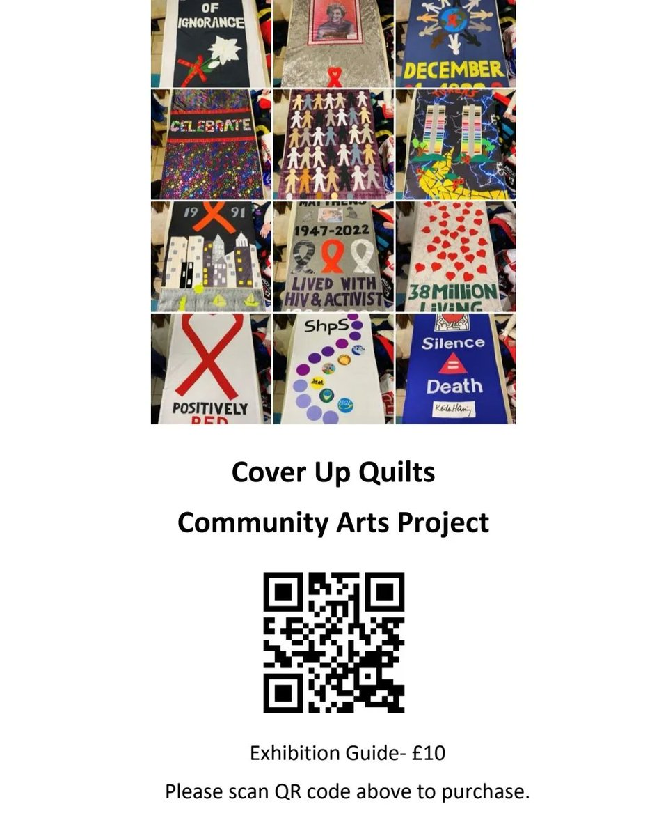 BAHMemorial's tweet photo. Cover Up Quilt Exhibition Guides are available at @the_library_of_birmingham  for just £10. Garry and Rachel will be happy to take you on a tour of the quilts, Saturday 14/01/23 between 12-4pm! #TheCoverUpQuilts #BirminghamAIDSandHIVMemorial #Birmingham #HIV https://t.co/XzaQlE3BCa