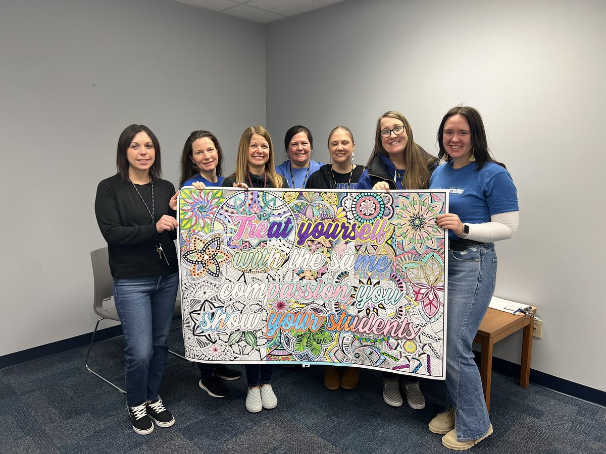 awmo3rdgrade's tweet photo. EMOTIONAL Wellbeing Challenge Winners: Wellness Team #2 - See below the portion of the poster we completed as a team. 
“Treat yourself with the same compassion you show your students.” https://t.co/lq2Rb86t4V