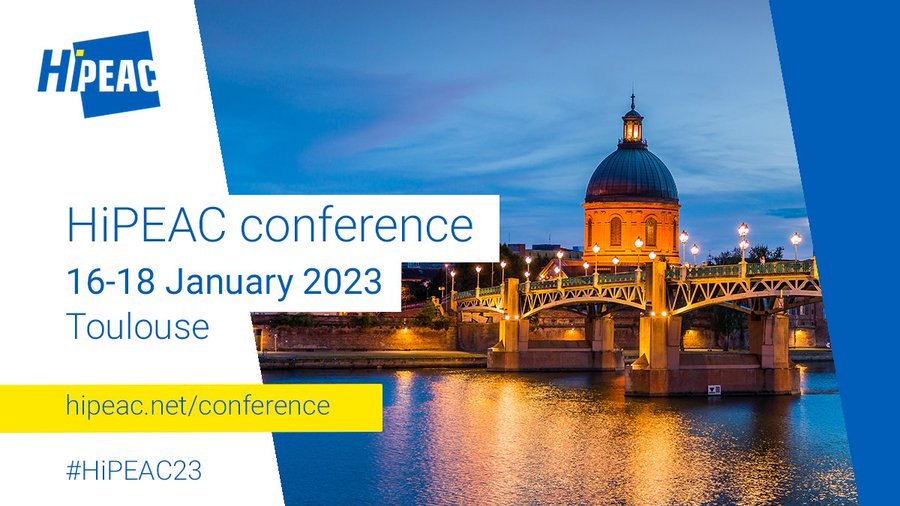 Time flies! We are only 3 days away from the start of the <a href="/hipeac/">HiPEAC</a> Conference
On January 18th, from 10:00am to 1:00pm (CET) join us at WASOS: Workshop on Adaptive CPSoS. The programme is available at the following link: 
hipeac.net/2023/toulouse/…
We hope to meet you in Toulouse!