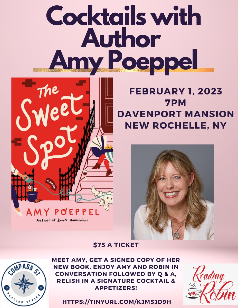 Not sure what you’re doing on a random winter Wednesday, but I’ll be in #westchester listening to <a href="/amypoeppel/">Amy Poeppel</a> talk about her new book THE SWEET SPOT