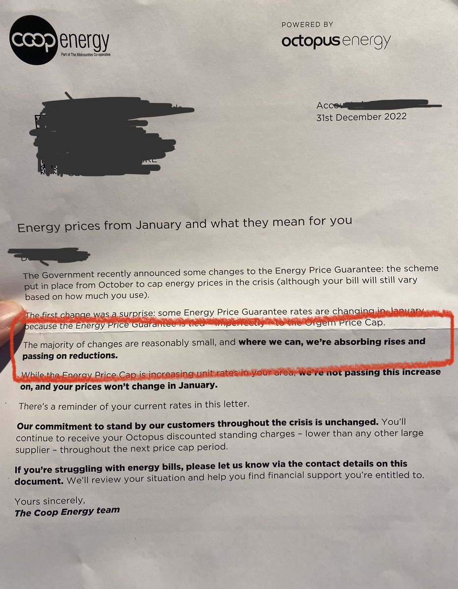 fogster74's tweet photo. @OctopusEnergy DREADFUL comms. You’ve managed to leave off the “new” units rates for electric and a +70% in gas and +89% in electric (it’s actually 33.72p > 63.96p / KWh before guarantee) is not “reasonably small” as stated on front page. Who approved this to be released?? https://t.co/2C0KQuy4oW