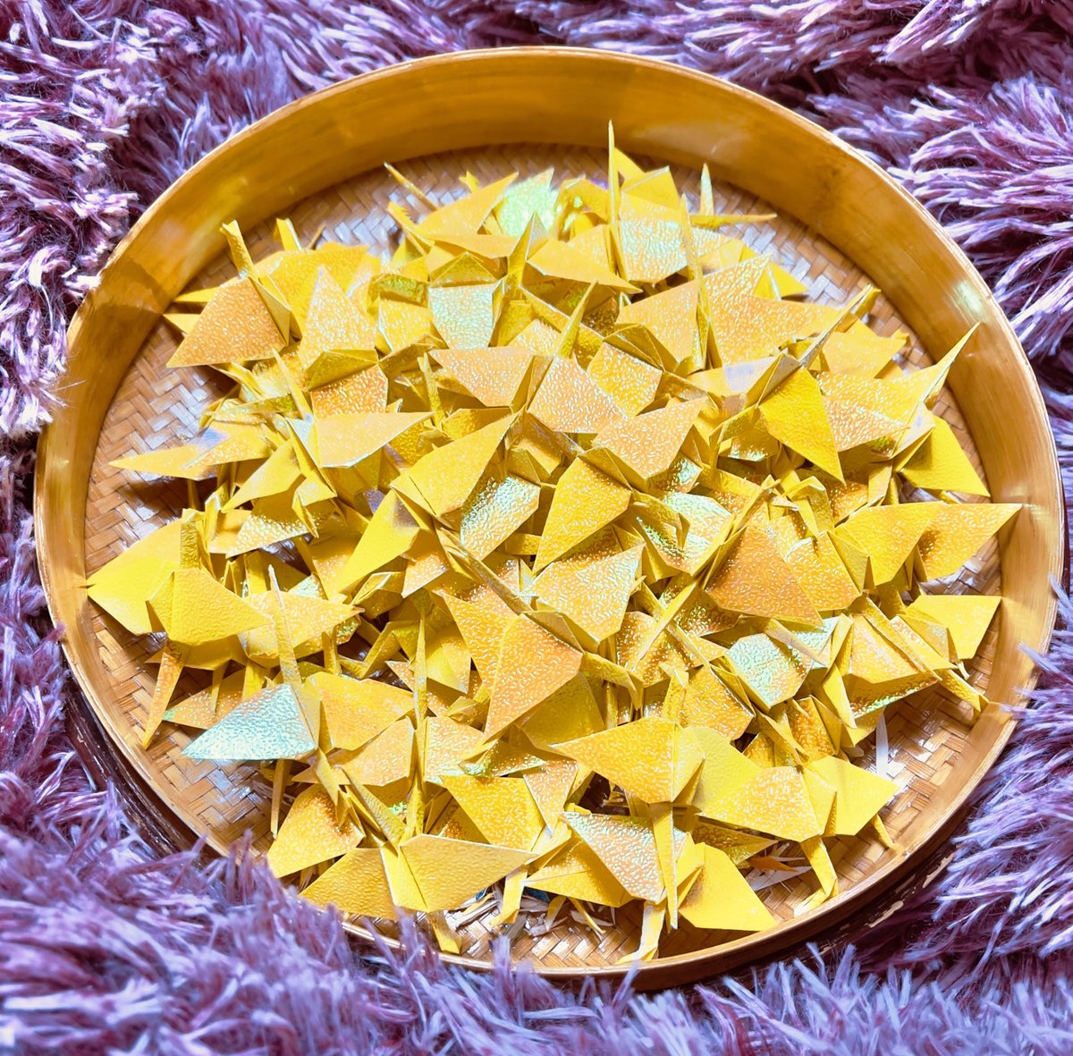 LynBanas's tweet photo. ℒ~ Another 99 Healing Origami Cranes completed today...2178 #OrigamiCranes #GuidedMeditation #MantraJapa #YogaTherapy #meditation #origami #crane #yoga #therapy https://t.co/bZ9UzBXMAD
