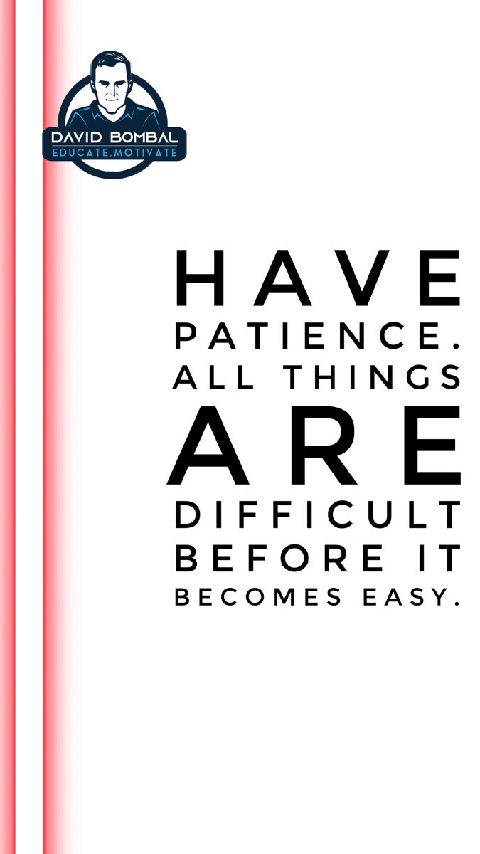 Have patience, all things are difficult before it becomes easy.

#DailyMotivation #inspiration #motivation #bestadvice #lifelessons #changeyourmindset