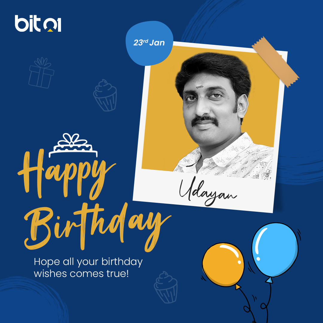 bit01techplode's tweet image. Many happy returns of the day to you, Udayan Bala! It is your special day, &amp;amp; Bit01 would like to join you in celebrating it.

You stand out among all others because of the way you handle the work and work in a team! 

Greetings from the Bit01 family on your birthday. 

#bit01