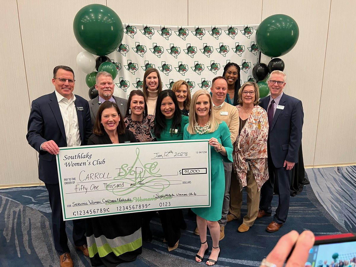 Thank you Southlake Women's Club for your generosity! We are excited to use your donation for amazing things for our dragons.
#DragonProud #InspireExcellence