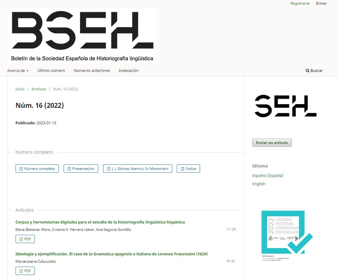 ‼️ ¡Hemos publicado un nuevo número del BSEHL!

📲 Disponible en línea y en acceso abierto en nuestra nueva plataforma: revista.proeditio.com/BSEHL/issue/vi…

#histlx #historiografíalingüística