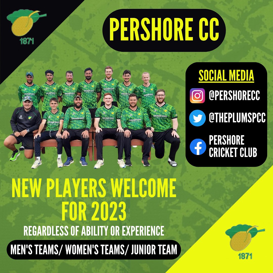 🏏New players welcome for the 2023 season 🏏 

We currently have 4 men’s teams, a woman’s team and a junior setup.

Feel free to get in touch if you are interested or want any more information!

#UpthePlums