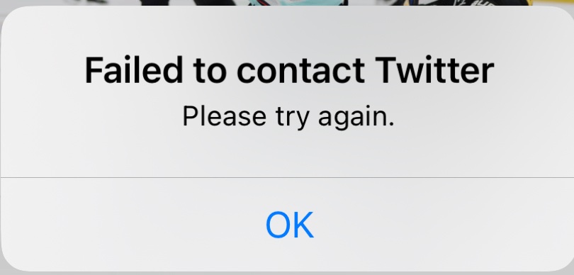 __eZg__'s tweet photo. If this isn’t just a glitch and Twitter actually killed 3rd-party apps, that’ll be it for me here. https://t.co/K0RMo8br0Q
