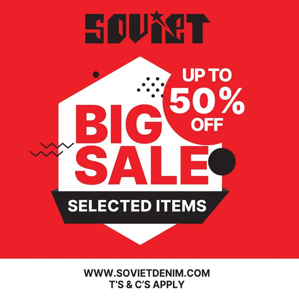 BaywestmallPE's tweet photo. LAST CHANCE to grab great deals from #SovietDenim in #BaywestMall! 😉👟😎

#sovietdenim #realpeoplerealdenim #ss22 https://t.co/8n8t2kArEn