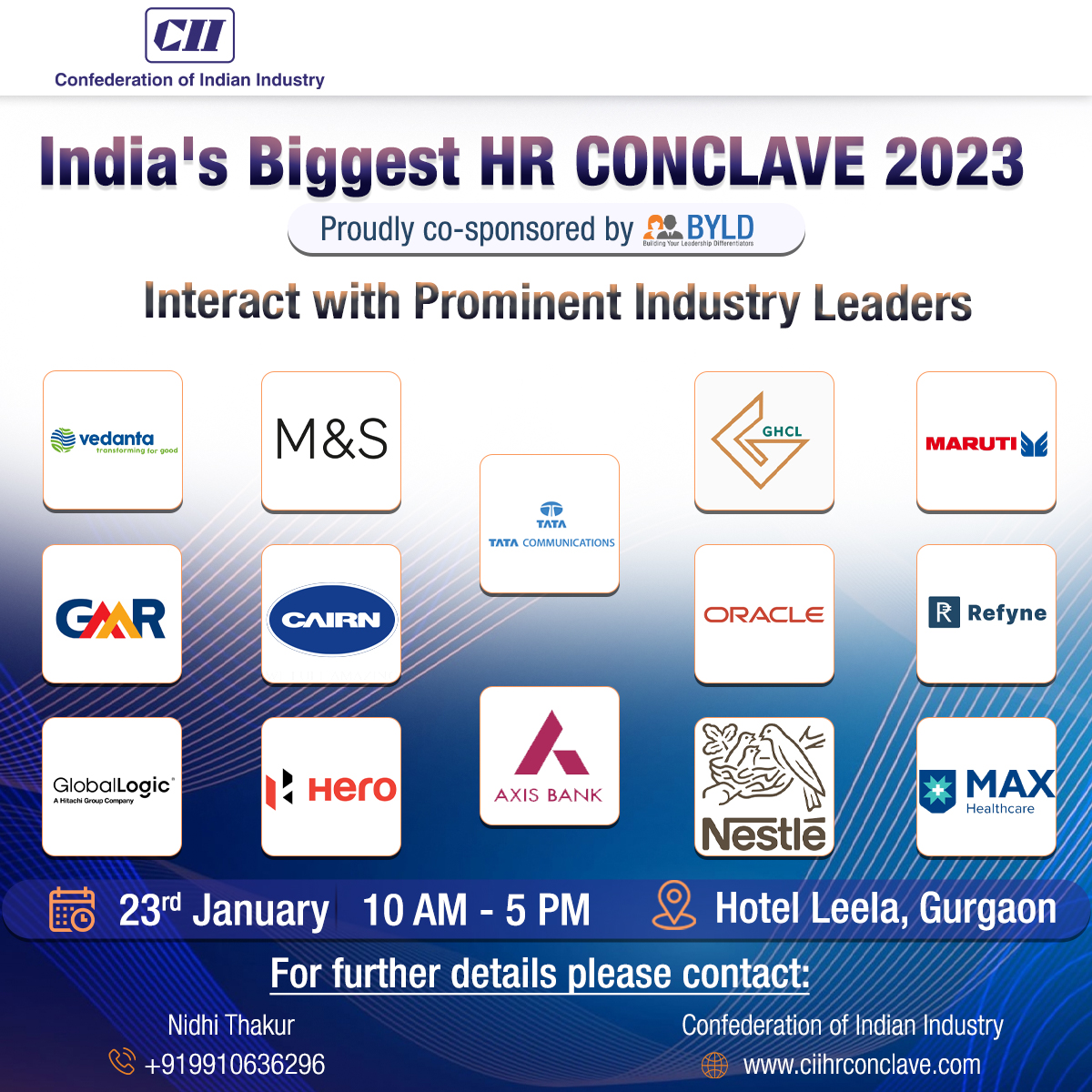 BYLDGroup's tweet photo. CII brings to you India's biggest HR Conclave 2023.
This discussion would aim to explore possibilities, changes, and more to create a win-win relationship between workers and employers.
@cii4nr
#byldgroup #BYLD #CIIEvent #CII #HRConclave2023 #HRConclave #india #HR #staytuned https://t.co/WPZ5ThauA5