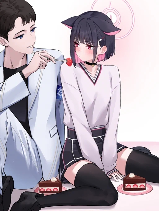 「俺のイチゴも食べる?」
「……………うん」

#ブルアカ 