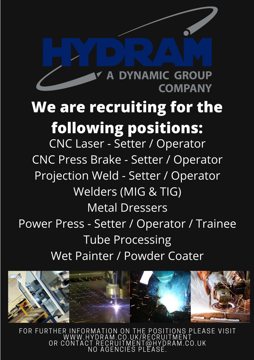 Hydram Engineering are currently recruiting for dynamic individuals to join the team.
Please contact us on recruitment@hydram.co.uk for further details.
#recruitment  #Jobs  #Engineering