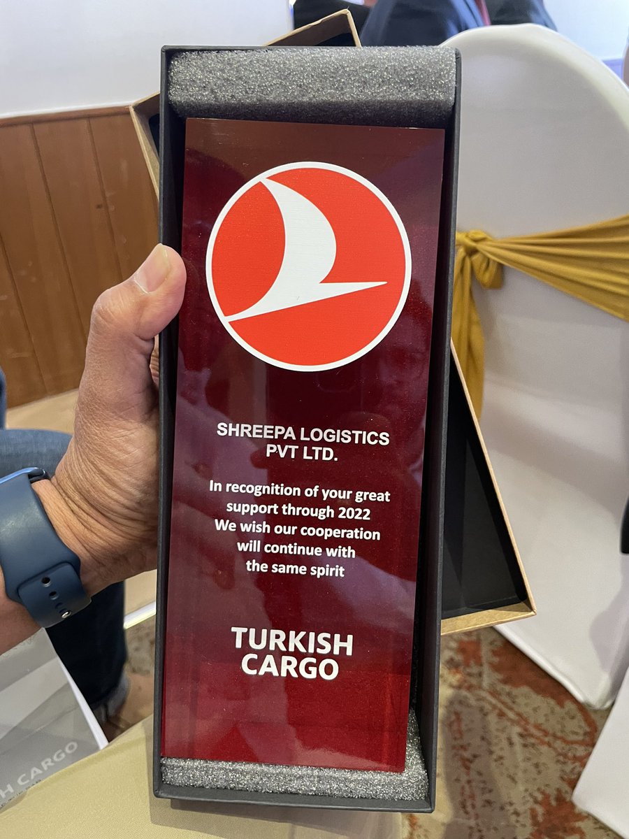 Shreepa Logistics has been awarded as one of the top ten Freight Forwarders by Turkish airlines, Hyderabad.
#turkishcargo # #logistics #airlines #freight #Pharmaexports #coldchainlogistics #coldchainpharma