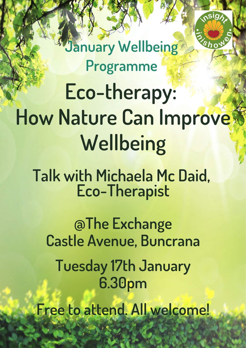InsightInish's tweet image. Our January Wellbeing Talk promises to be an inspiring one! All talks are free to attend. #Wellbeing #JanuaryWellbeing #WhatsOnInishowen #BeattheJanuaryBlues
