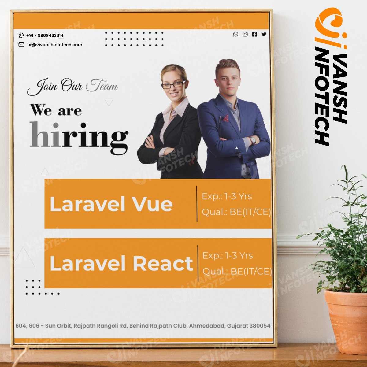VivanshInfotech's tweet photo. We have Job opening for Laravel Vue, Laravel React !!
#VivanshInfotech #jobopening #laravel #Vue #react #BEinIT #BEinCE #likesharecomment #applynow #backenddeveloper #candidate #ShareCV #likesharecomment #sharepost #sharereferences #helpinghands #hiringaleart https://t.co/QlgiXnDYFn