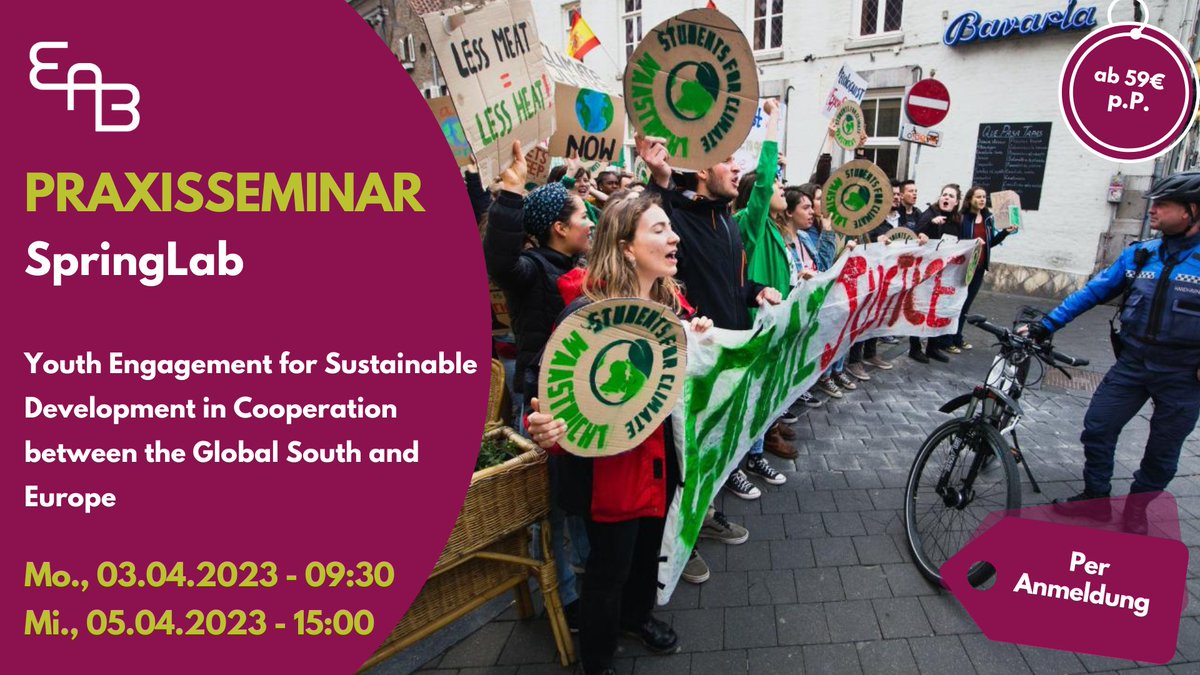 EABBerlin's tweet photo. You are a Masterโs student or young professional interested in urgent environmental topics such as #climatechange, #airpollution and #sustainability?๐ Then come and join or practical #SpringLAB seminar from the 3rd to 5th of April here in the European Academy!
@CIFE_EUstudies https://t.co/dKpB45M4pq