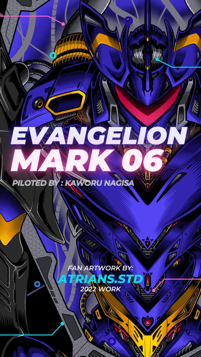 Adde_Odin's tweet photo. Evangelion Mark. 06
Piloted by : Kaworu Nagisa
.
.
If you need custom illustration or logo just hit me up at 📩 atriansstudio@gmail.com or DM Me
#Evangelion #neongenesis #eva06 #mecha #atrians https://t.co/iXg5ZtfIJg