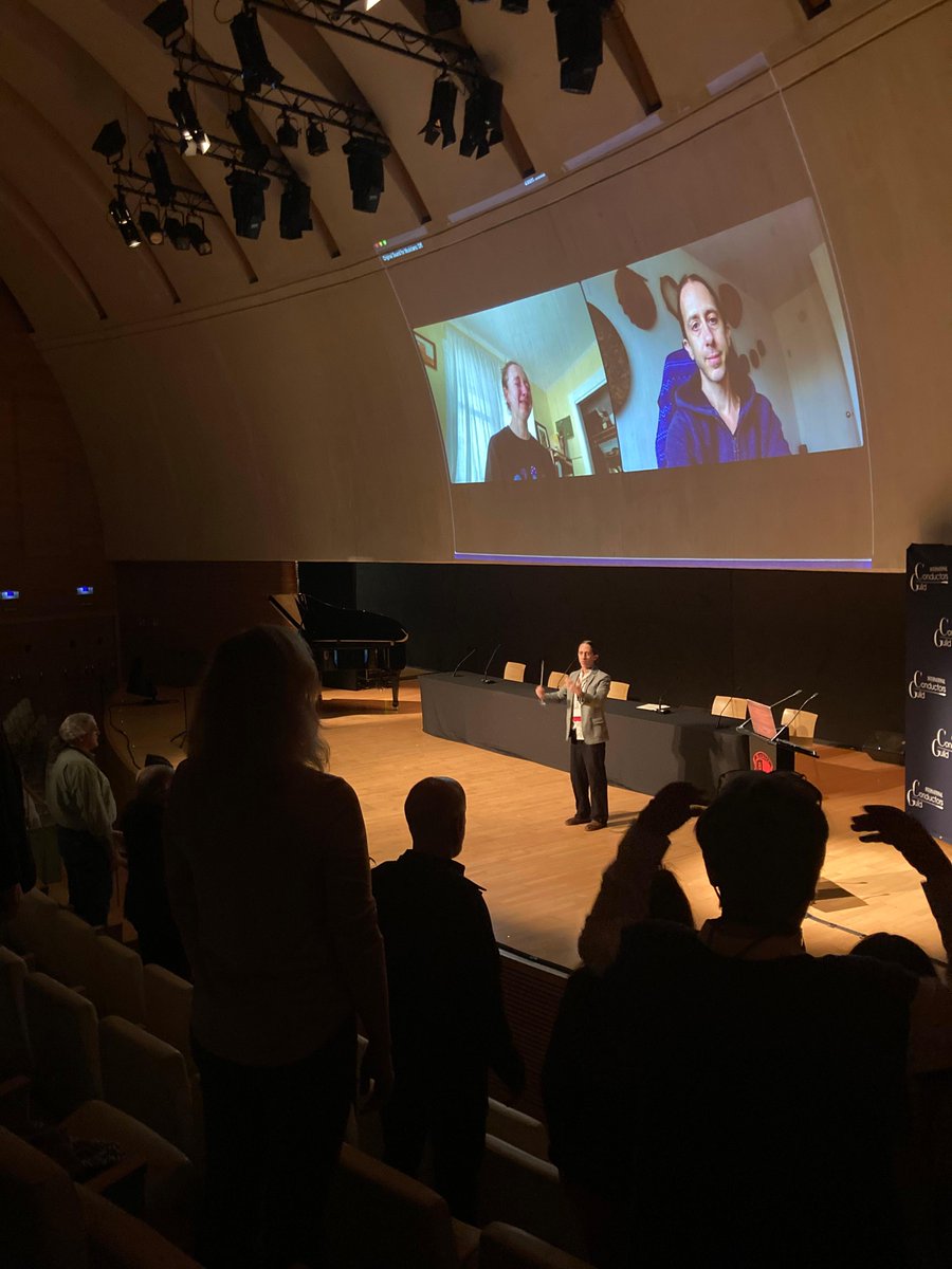 conguild's tweet photo. Brian Festa presenting "The Most Important Instrument: The Self:
How conductors can support musician and conductor wellbeing" at the 2023 International Conductors Guild Conference Valencia. https://t.co/gG14vjDTbt