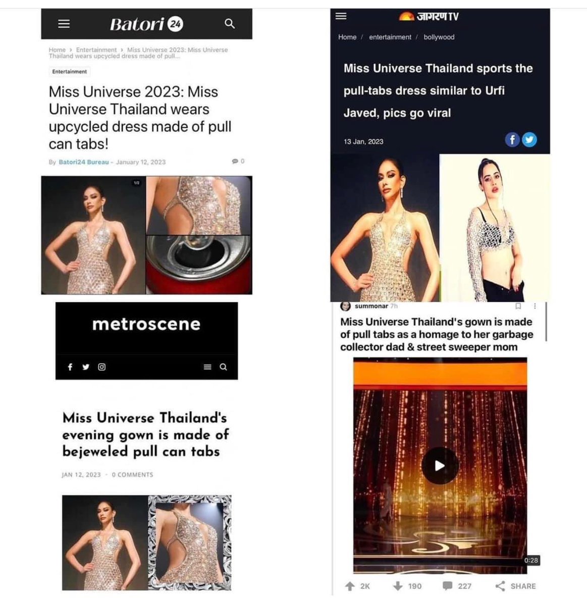 NangngamMut's tweet photo. สื่อต่างประเทศทำข่าวชุดราตรีของแอนนา ไวรัลไปทั่วโลก 🇹🇭 

#MissUniverseThailand2022
#MissUniverse2022 #MissUniverse https://t.co/9jaaGayjp8