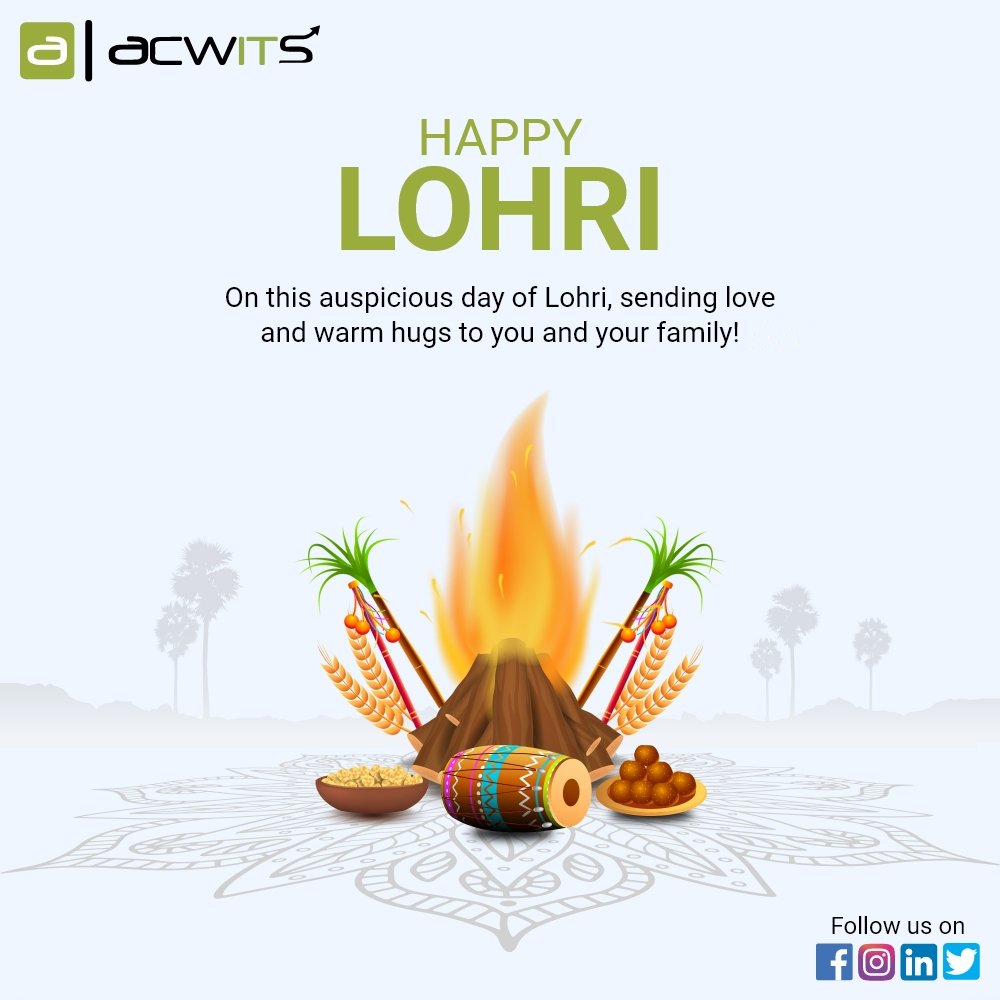 Acwits_Solution's tweet photo. May the pious fire of Lohri end all the negativities around you and bring purity and positivity in your life.

Best wishes on Lohri to you and your family…!

#Acwits #happylohri #happylohri2023 #lohri #lohri2023 #lohricelebration #punjabi #punjab #festival #india #indianfestival https://t.co/Og1hbd6ubE