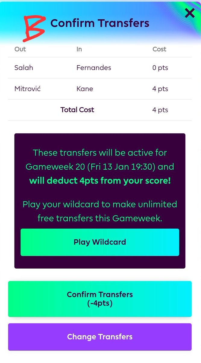 BenFPL9's tweet photo. Torn between those 2 moves. First tought was B. Now prefer A. Any other idea ?

That's the team so far.

2.3 ITB

#FPL #FPLCommunity https://t.co/IlFKOcASxr