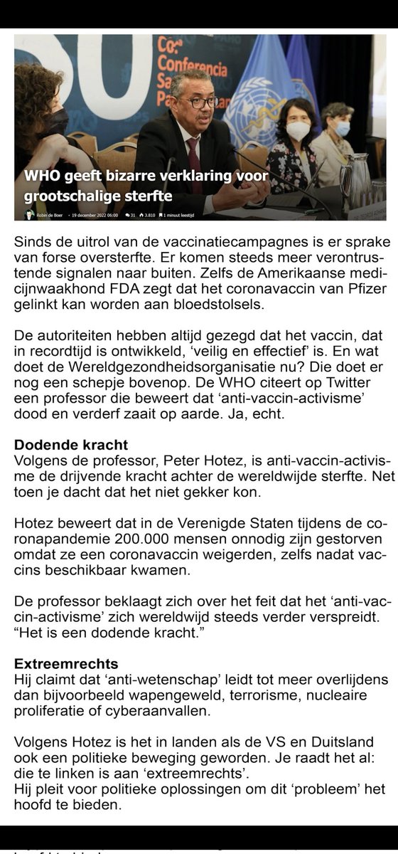 thomassiem1's tweet photo. @FrankPeeters4 Maar mag niet gezegd worden, nog steeds moeten we leugens slikken. Oversterfte komt door de vaccins, niet anders. Kijk elke dag naar de plotselinge overlijdens overal waar de spuit verplicht was. https://t.co/MqyLE6YWvs