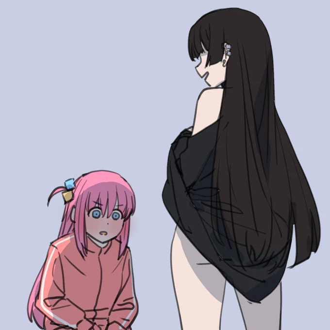 ピアス見せてもらってるぼっちちゃん 