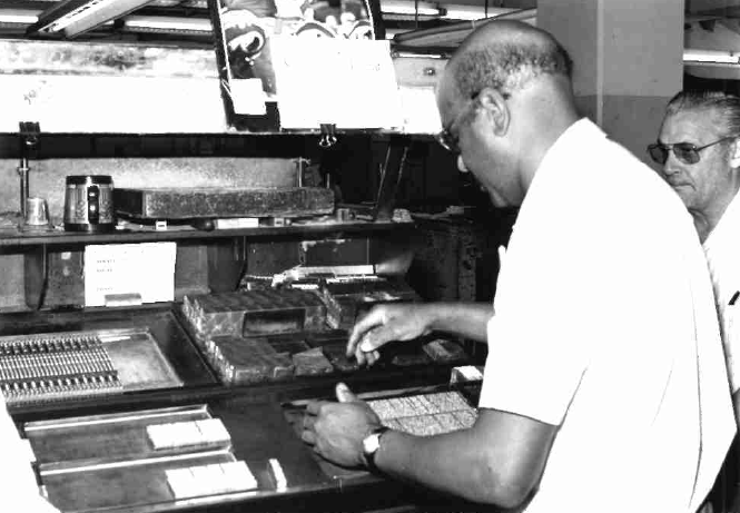 USGPO's tweet photo. 41 years ago GPO composed the Congressional Record, the debates of Congress, in hot metal for the last time. A tradition of more than a century came to an end. That year hot metal was replaced by electronic phototypsetting. https://t.co/oFMIg1NxbA