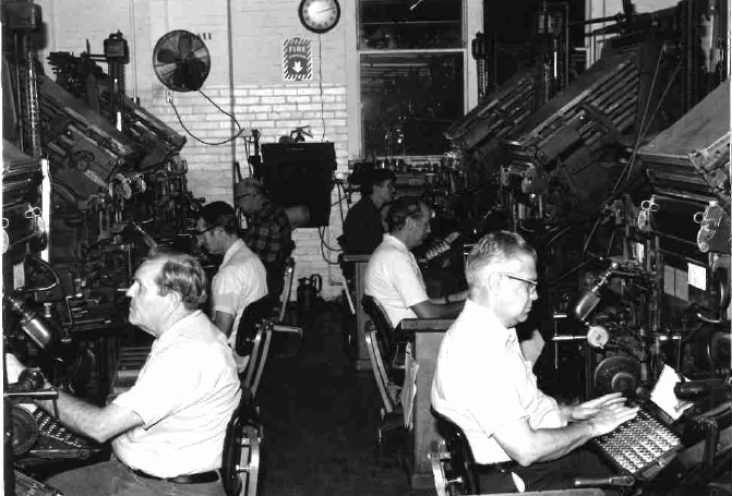 USGPO's tweet photo. 41 years ago GPO composed the Congressional Record, the debates of Congress, in hot metal for the last time. A tradition of more than a century came to an end. That year hot metal was replaced by electronic phototypsetting. https://t.co/oFMIg1NxbA