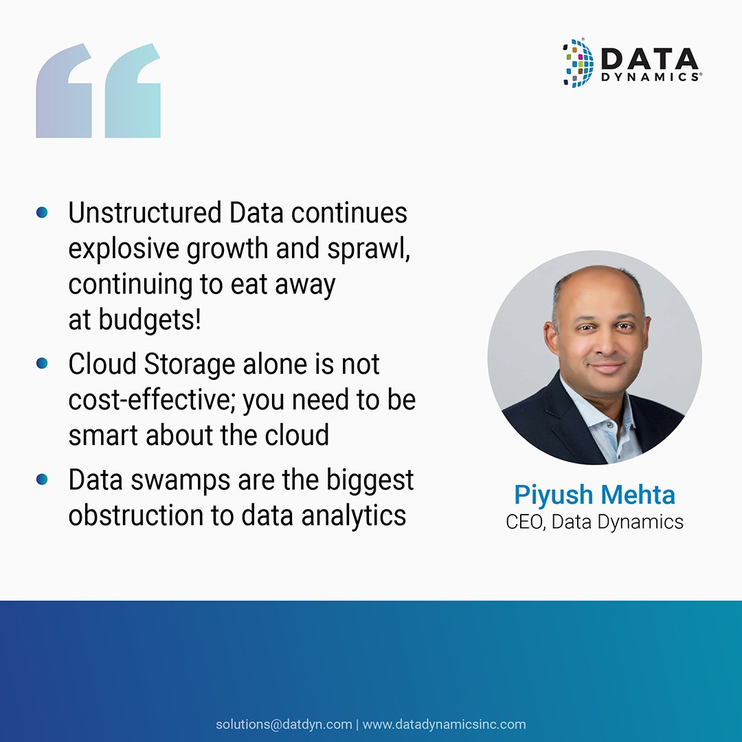 #Storagenewsletter interviewed some of the best-known #data experts, including Piyush Mehta, CEO @DataDynamicsInc who presented a retrospective look at 2022 with a hint at what to look forward to over the next few years. 

Read more: lnkd.in/ePrc9P4Q