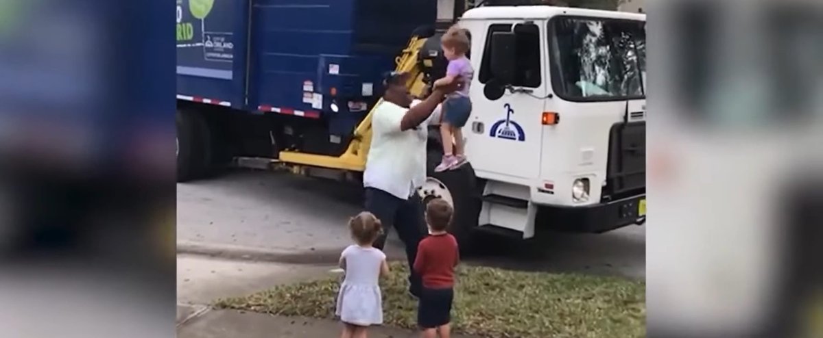 SouthSlopePeds's tweet photo. A beautiful story to end the week. Some Florida kids got to see their favorite garbage man again after a four year absence when city officials saw an old video of them all playing together. https://t.co/rWsd0HXMEO https://t.co/EsFEDZeoZK