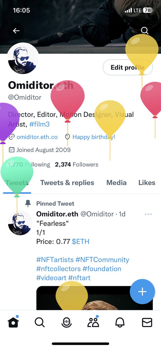 Omiditor's tweet photo. It's my birthday today. Anyone wants to make me happy? π¬
#NFTCommunity #fim3 #foundation #foundation #NFTartist #birthdaynft https://t.co/iSzxT6fKr5