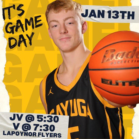 CayugaBBall's tweet photo. No better day than Game Day! Come pack the stands for all 4 teams tonight! #LetsHoop #OurWay @juwandlee @CoachHearrell @hoopinsider https://t.co/wIEv4wv5Q5