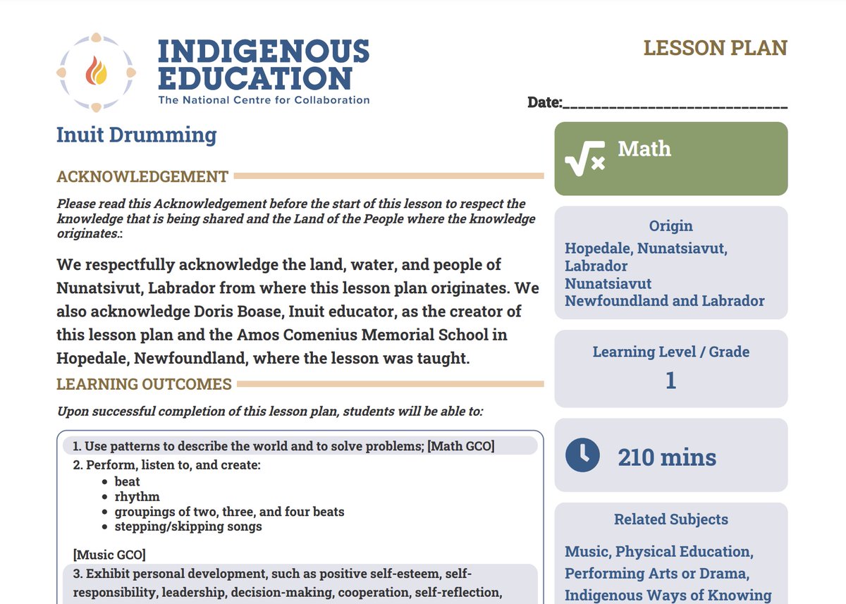 Mrs. Morrow (@mrsmorrow07) on Twitter photo Have you seen the AMAZING Indigenous education resources available through NCCIE?
nccie.ca/lessonplan/inu…
The lesson plan on Inuit Drumming is a perfect addition to our math sessions.
TY <a href="/FNMI_SCDSB/">SCDSB_IndigenousEd</a> for sharing about NCCIE in your newsletter!
#EduTwitter Have you seen the AMAZING Indigenous education resources available through NCCIE?
nccie.ca/lessonplan/inu…
The lesson plan on Inuit Drumming is a perfect addition to our math sessions.
TY <a href="/FNMI_SCDSB/">SCDSB_IndigenousEd</a> for sharing about NCCIE in your newsletter!
#EduTwitter