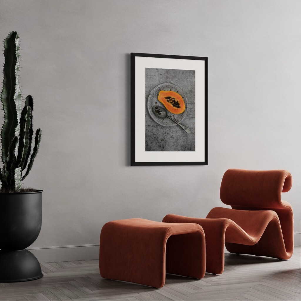Treacle_Art's tweet photo. 'Papaya' by Ilva Beretta.
Providing a pop of colour for your interior. 

The papaya contrasts effectively with the crackled bowl and silverware.

(ps. how cool is this chair?!)

#treacleart #interiordaily #interiordesignuk #wallsneedart #artdaily #artcon… https://t.co/F8ilT37NKe https://t.co/ZGwnOh4qeq