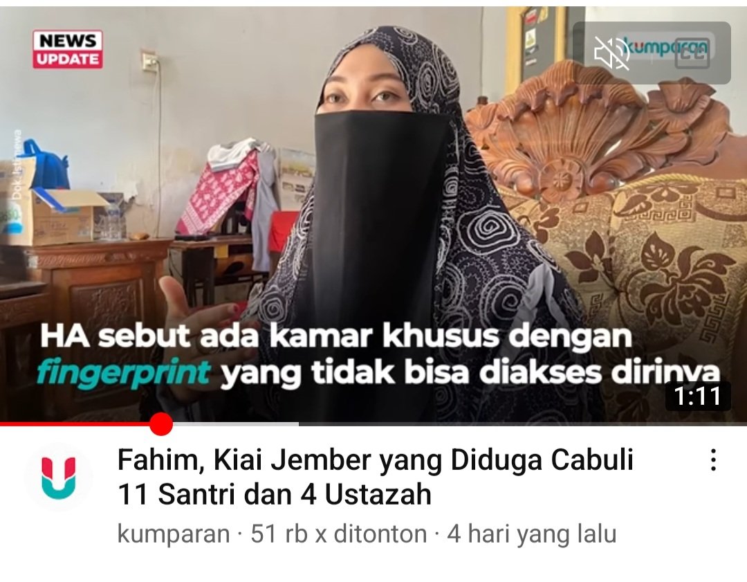 Guys mungkin udah pada tahu. Di Jember ada kasus lagi, tokoh agama terduga pelaku KS santriwati dilaporkan istrinya sendiri ke polisi. Boleh minta ikut ngeramein ya biar Kapolresnya tegas. Korban2nya kemungkinan di bawah umur harusnya bisa pakai UU Perlindungan Anak.